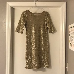 Gold sparkly Abercrombie and Fitch dress